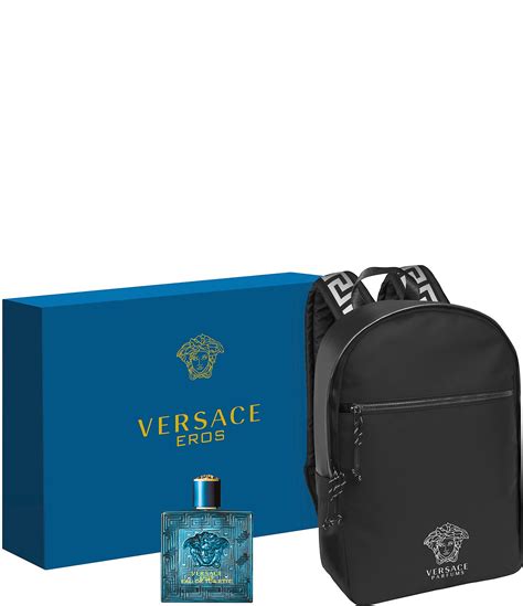 versace cologne set with backpack|versace man cologne with bag.